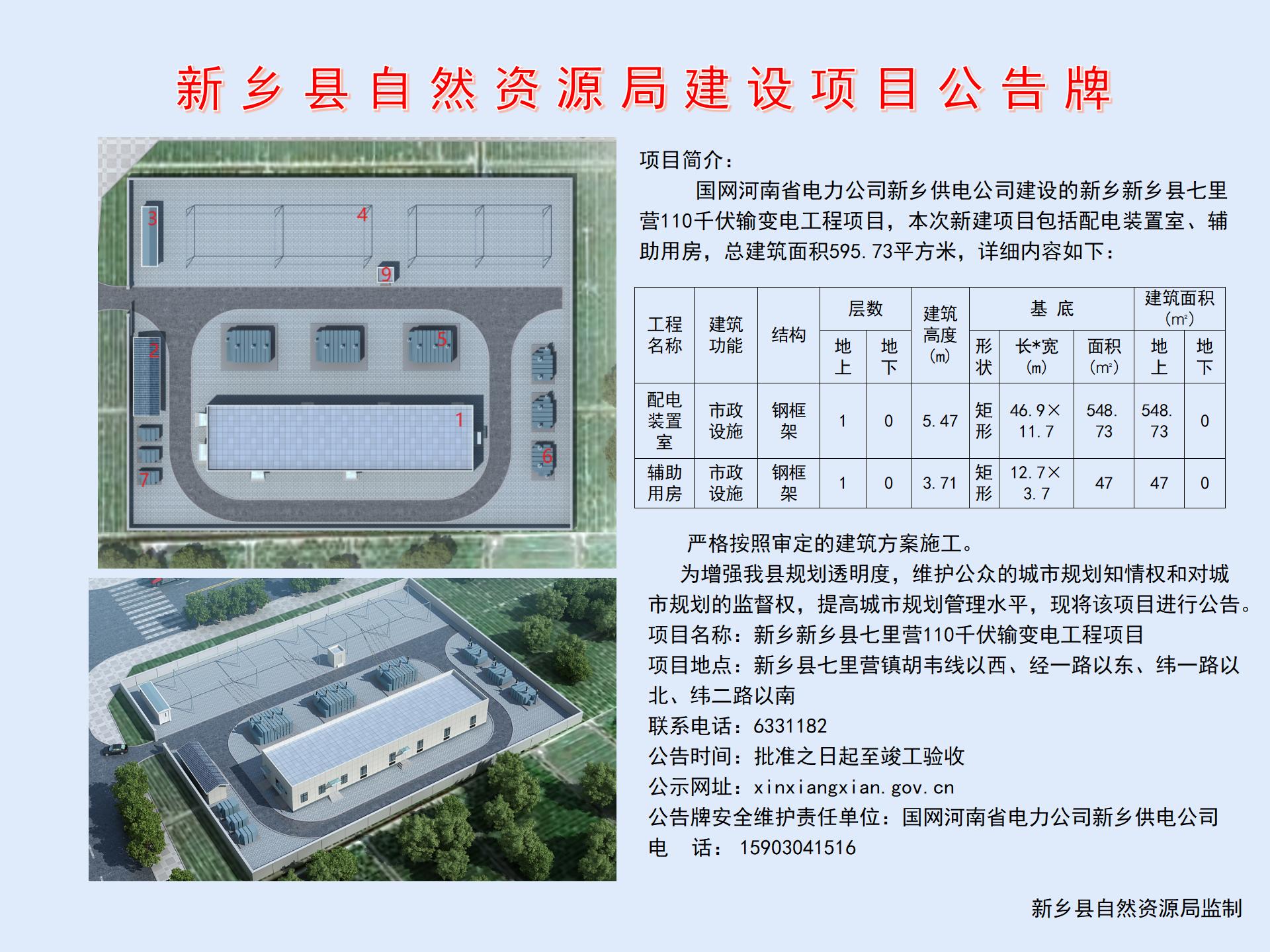 新乡新乡县七里营110千伏输变电工程项目批后公告.jpg